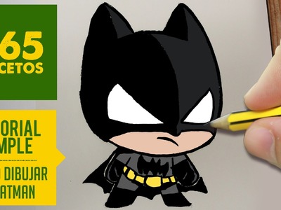 COMO DIBUJAR BATMAN KAWAII PASO A PASO - Kawaii facil - How to draw Batman