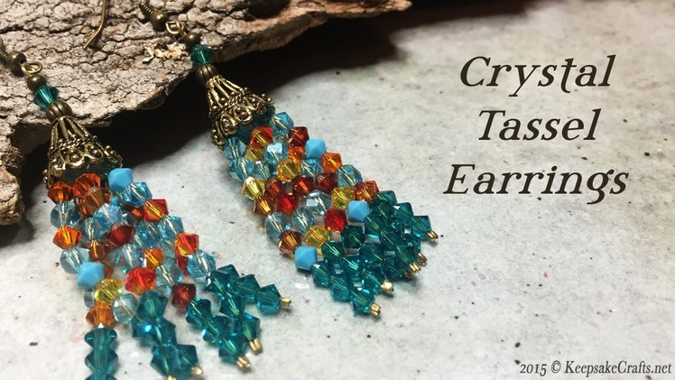 Crystal Tassel Earrings Tutorial