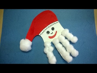DIY Christmas Ornaments - Cute Santa Handprint Craft For Kid