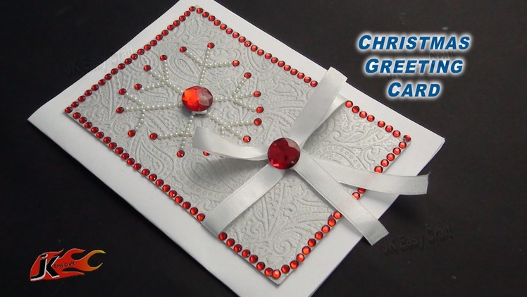 DIY Christmas Snowflakes Greeting Card | How to make |  JK Easy Craft 098