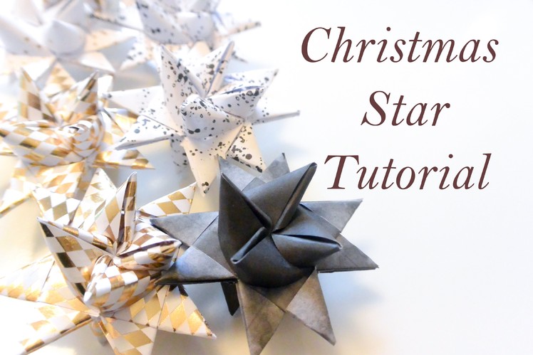 DIY Christmas Star. Paper folding (Moravian, Froebel star) - Christmas decor or ornament