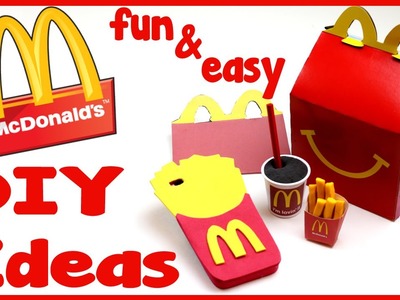 DIY Crafts: 4 Fun McDonald's DIYs- School Supplies (Phone Case, Mini Pen & Eraser, Notebook)