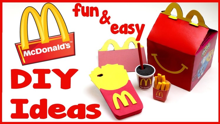DIY Crafts: 4 Fun McDonald's DIYs- School Supplies (Phone Case, Mini Pen & Eraser, Notebook)