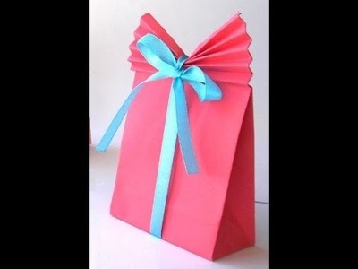 DIY crafts: How to Make a Paper GIFT BAG (Easy) + Tutorial .