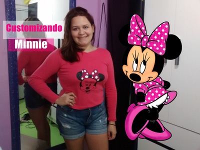 DIY Customizando blusa: Estampa da Minnie