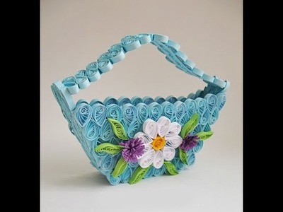 DIY Delicate Quilling Basket Handmade Crafts Ideas !