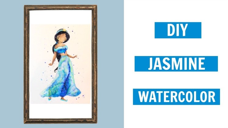 DIY Disney Decor: Jasmine from Aladdin | Watercolor Tutorial