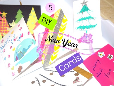 DIY Easy New Year cards. Seasons Greetings