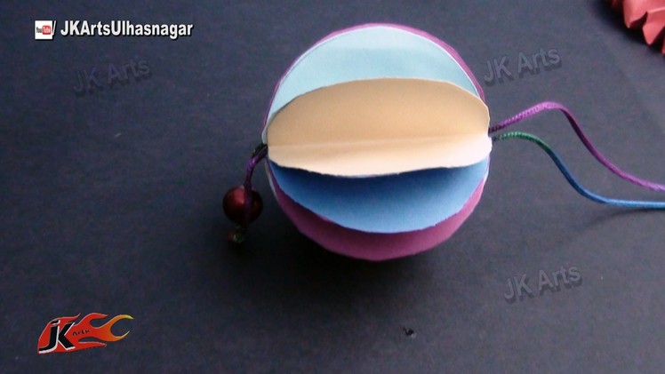 DIY Paper Ball Christmas Ornament | How to make | JK Arts 818