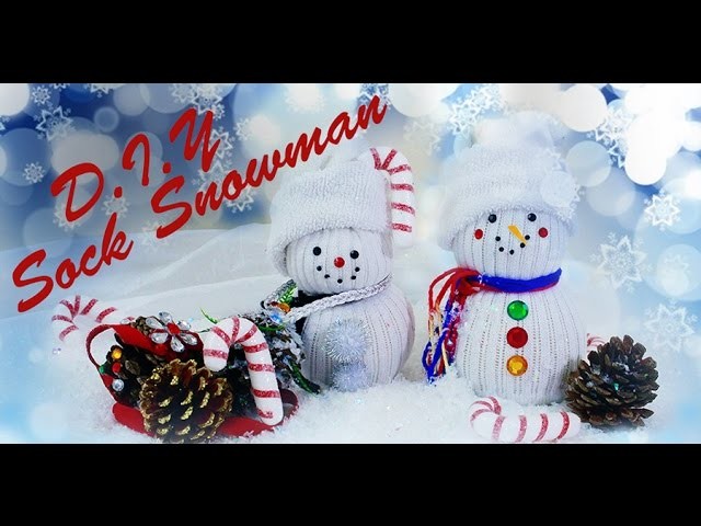 DIY Sock Snowman (Christmas Decor.Gift Idea)