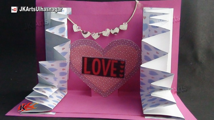 DIY Valentine's Day Pop-up Greeting Card | How to make | JK Arts 845