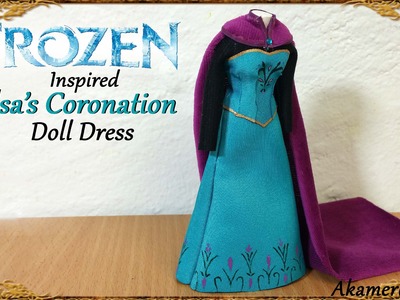 Elsa (Frozen) inspired Doll Dress - Winter Fabric Tutorial