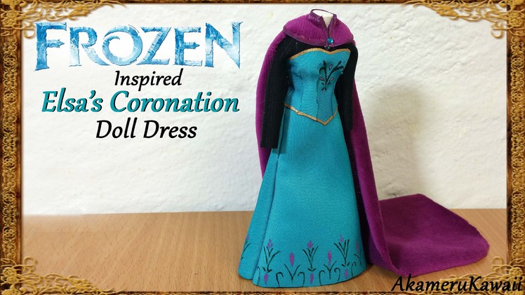 Elsa (Frozen) inspired Doll Dress - Winter Fabric Tutorial