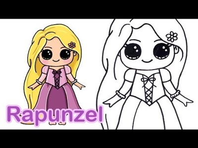 How to Draw Rapunzel from Tangled Cute and Easy