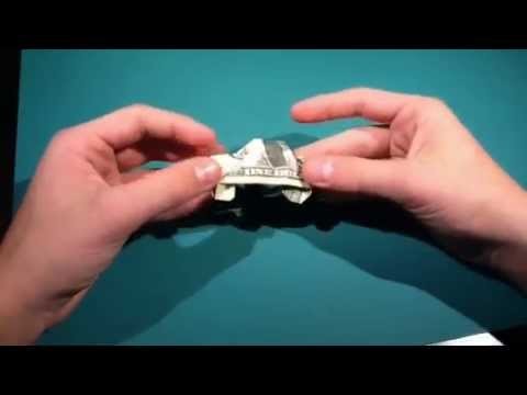 How to fold a dollar origami car designed by SuperFolder1