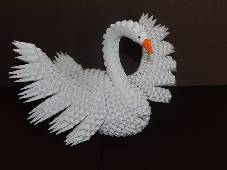 How to make 3d origami Swan 7  part1