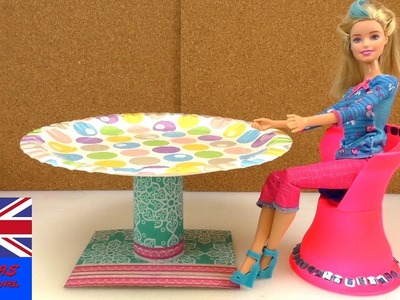 How to Make a Doll Table - Doll Crafts - DIY Barbie table