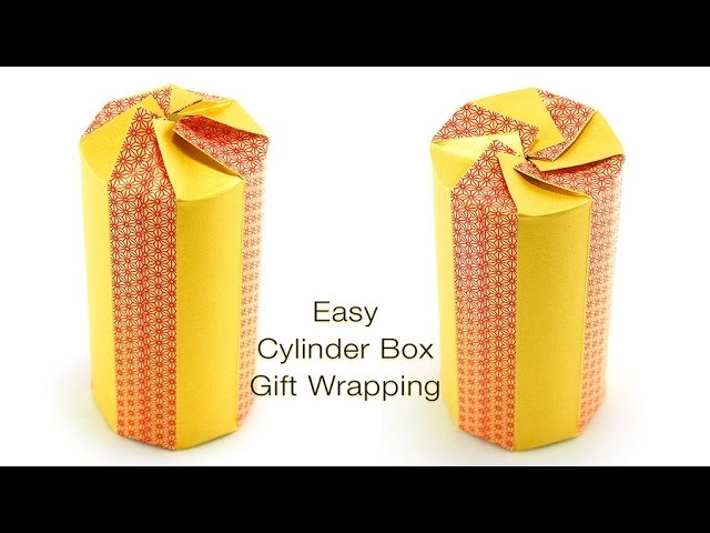 How to Wrap a Cylinder Box Beautifully with a Piece of Tape!