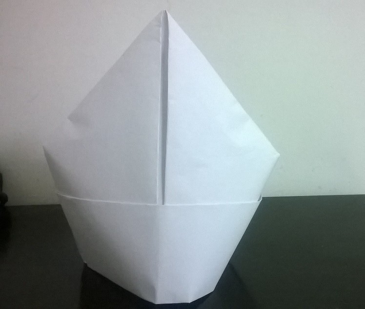 Making different caps (rain cap, mitre cap, Indian cap, square, graduation) : Origami 13