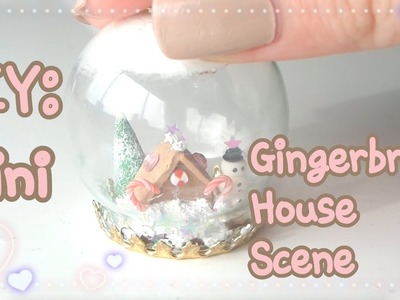 Mini Gingerbread House Scene in a Dome ♡ BerryWhimsy