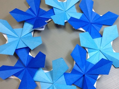 Origami Corn Flower Wreath or Coaster for Spring!