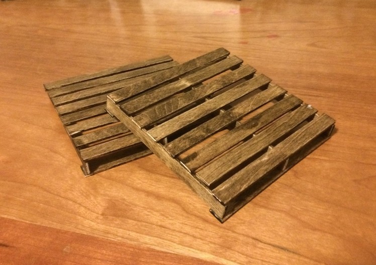 Pallet Coasters out of Popsicle Sticks
