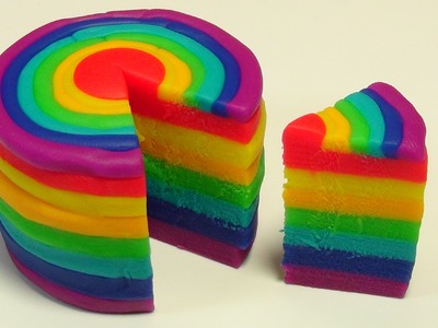 Play Doh Rainbow Cake! How to make a Rainbow Cake! Make a Play Doh Rainbow Cake!