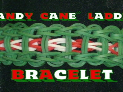 Rainbow Loom® "Candy Cane" Ladder Bracelet Tutorial