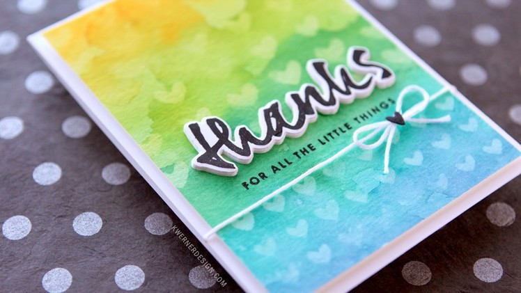 Stencils & Moisture-Reactive Watercolor