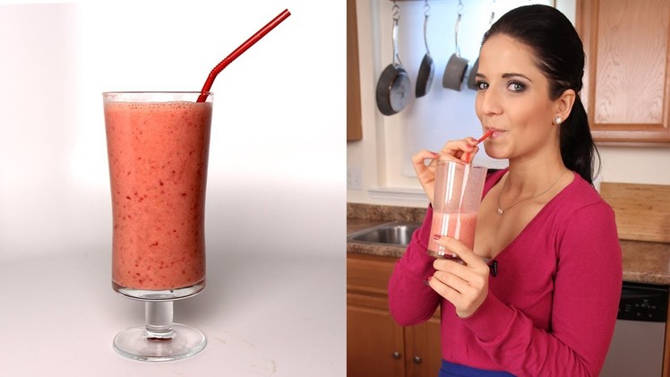 Strawberry Banana Smoothie Recipe - Laura Vitale - Laura in the Kitchen Episode 286