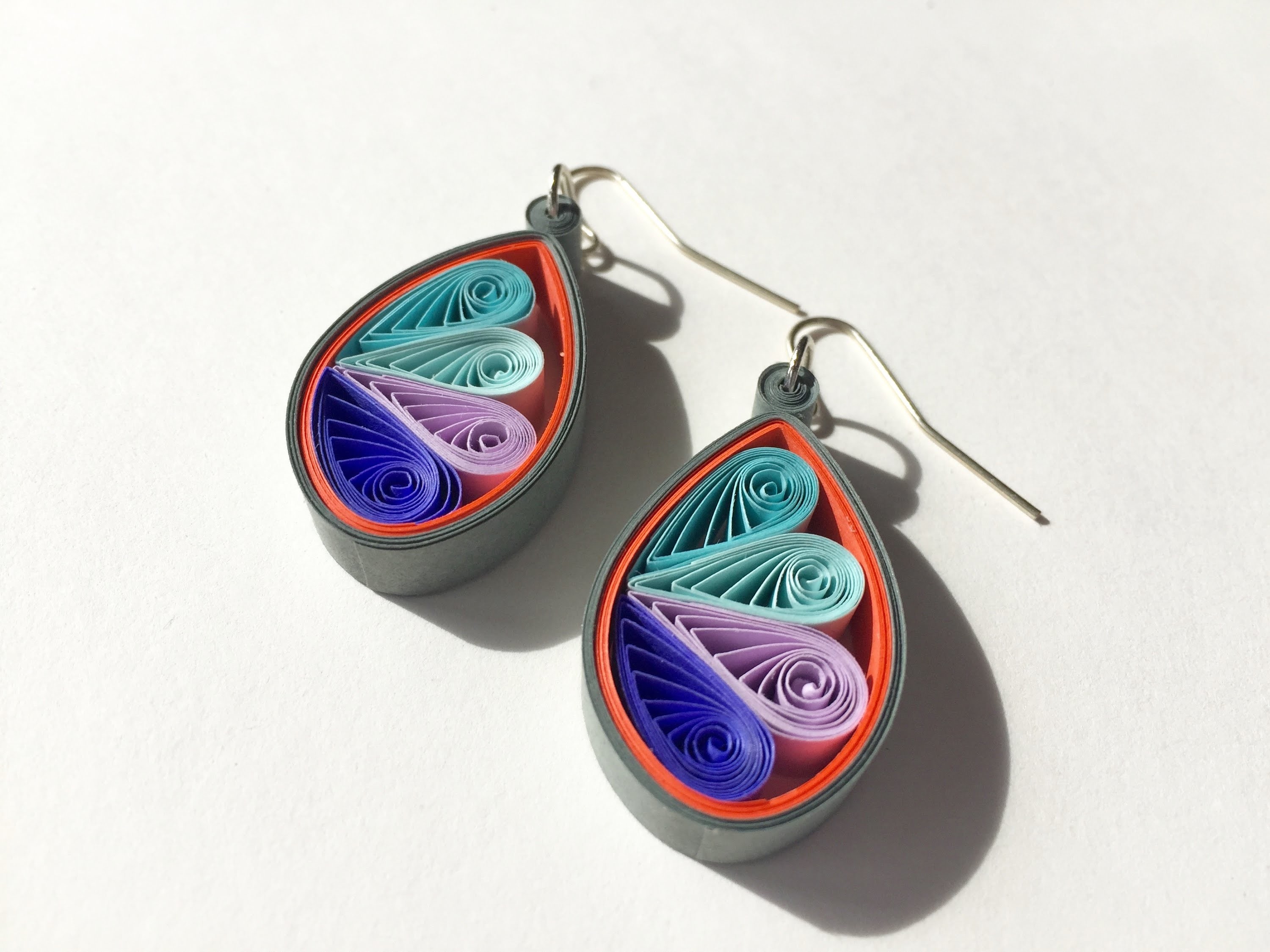 Teardrop Ruffle Earrings Quilling Tutorial
