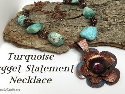Turquoise Nugget Statement Necklace Tutorial