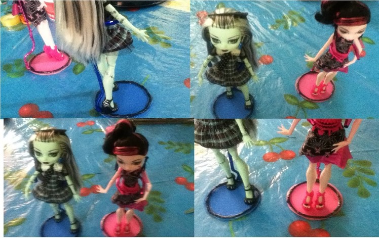 Tutorial como hacer una base o soporte para muñecas. How to make a doll stand Monster High