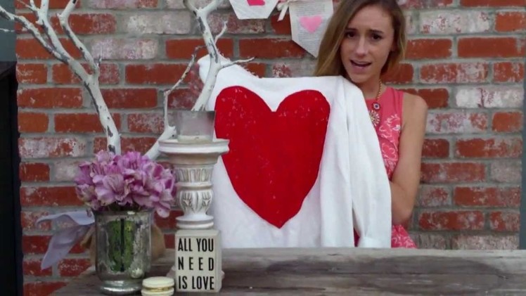 Valentines day: DIY t-shirt and burlap bags
