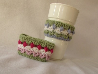 VERY EASY cute crochet mug. cup cozy tutorial