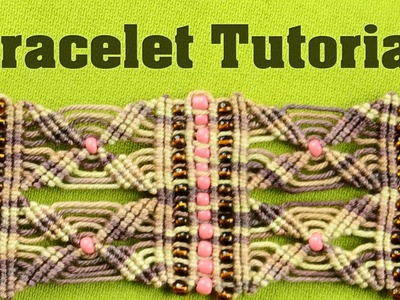 Yarn Cuff Bracelet with Beads | Tutorial by Macrame School