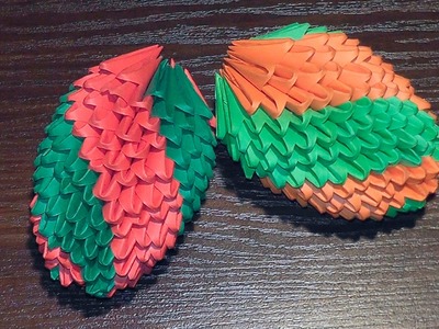 3D origami an Easter egg (fir-cone) tutorial