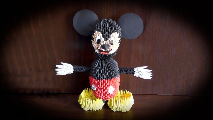 3D origami Mickey Mouse tutorial