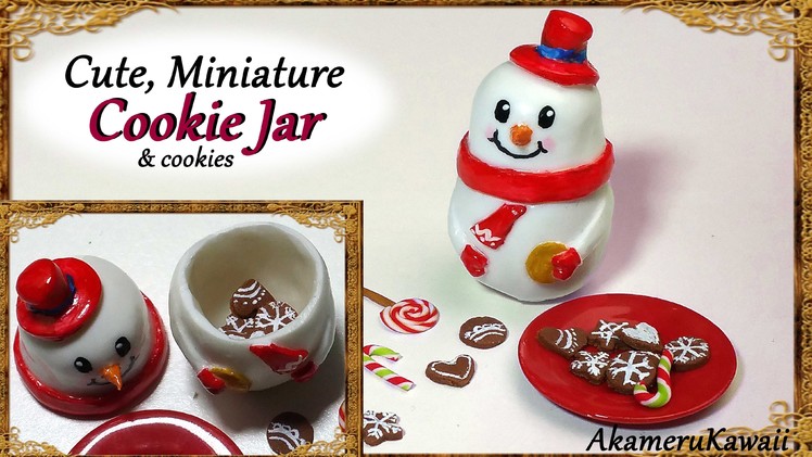 Cute, Miniature (Snowman) Cookie jar - Polymer Clay Tutorial