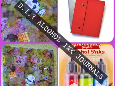 D.I.Y ALCOHOL INK JOURNAL.NOTEBOOK FROM DOLLAR TREE