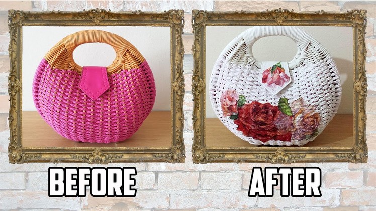 DIY: Bag Transformation with Paint and  Decoupage - Sustainable Patch
