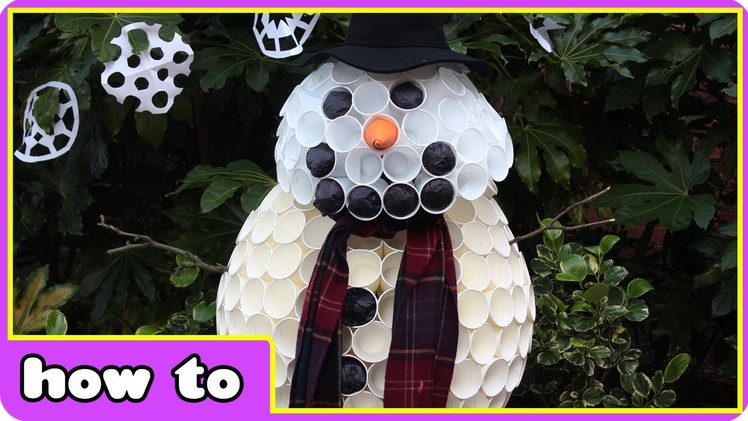 DIY Christmas Crafts | Paper Cup Snowman | Build a Snowman with HooplaKidz How To