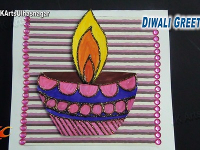 DIY Diwali 3D Greeting Card | How To Make | JK Arts 770