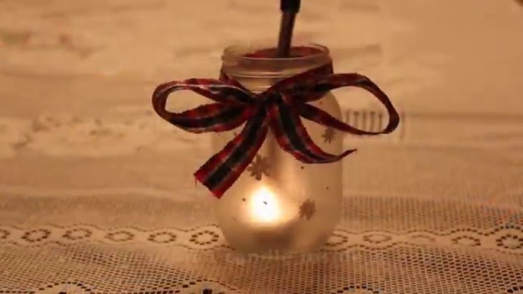 DIY: Frosted Candle Holder