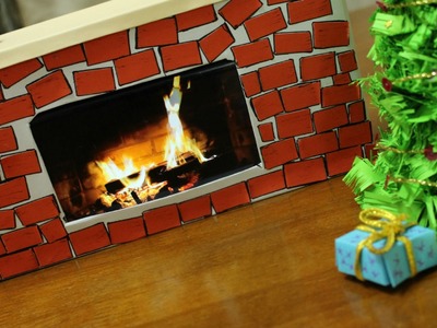 DIY mini tree and fireplace