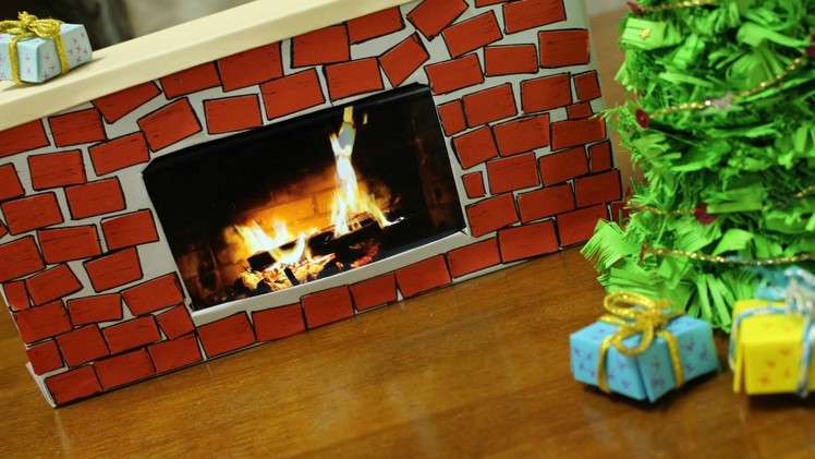 DIY mini tree and fireplace