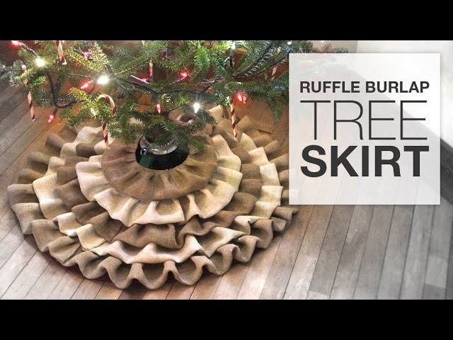 DIY No Sew Burlap Tree Skirt Tutorial