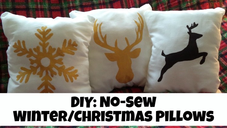 DIY: No-Sew Winter.Christmas Pillows
