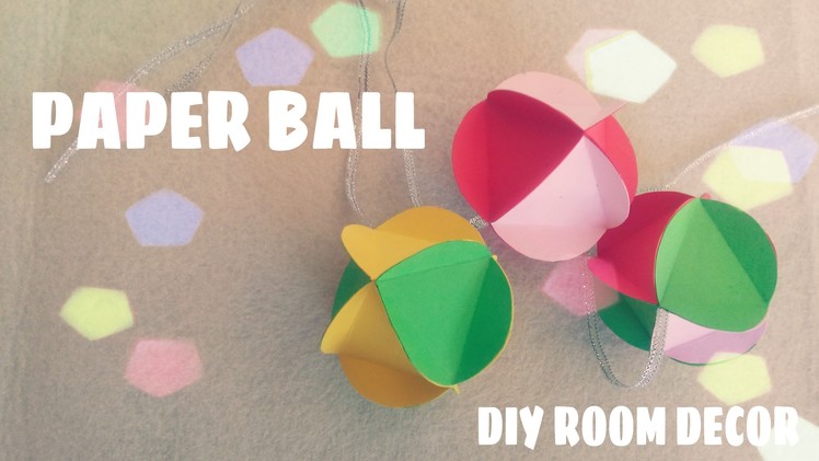 DIY Room Decor - How to make 3D Paper Ball Ornament