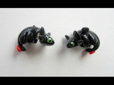 DIY Toothless Polymer Clay Earring Tutorial